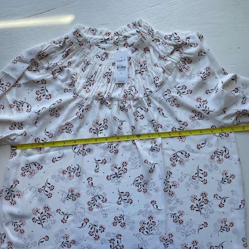 Loft garden shirred ruffle blouse. - Picture 11 of 13